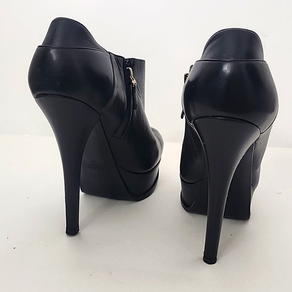 Fendi Black Platform Booties Size 41 - Picture 5 of 12
